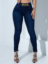 CALÇA SKINNY MODELADORA COM CORRENTES PIT BULL JEANS