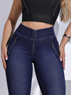 CALÇA JEANS FEMININA MODELADORA PIT BULL JEANS CÓS ALTO E ELÁSTICO