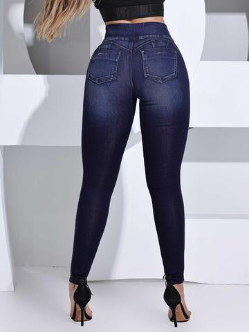 CALÇA JEANS FEMININA MODELADORA PIT BULL JEANS CÓS ALTO E ELÁSTICO