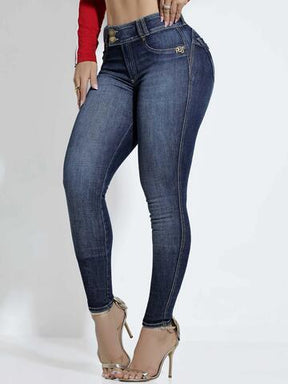 CALÇA SKINNY FEMININA JEANS MODERNA ELEGANTE E CONFORTÁVEL CELEBRATION