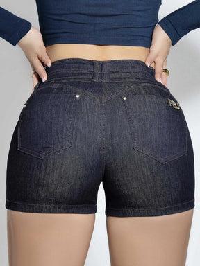 SHORT FEMININO JEANS ATRAENTE COM CINTO EMPINA BUMBUM