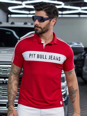 CAMISA POLO MASCULINA PIT BULL JEANS LISTRAS ELEGÂNCIA