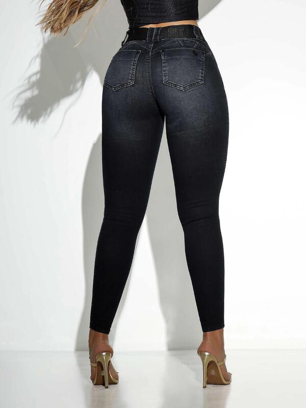 CALÇA FEMININA SKINNY COM DESTROYED ESTILO EMPINA BUMBUM CELEBRATION