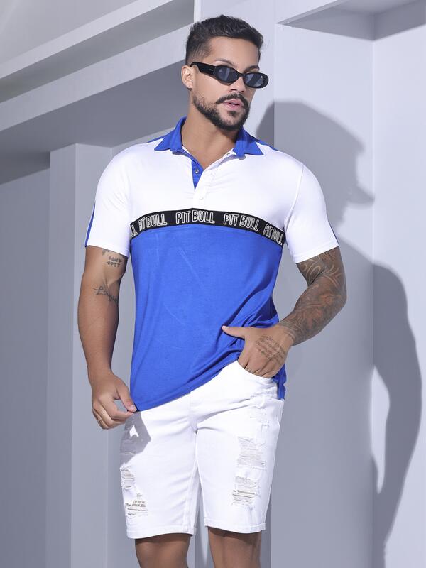 POLO MASCULINA PIT BULL JEANS MODERNA E CONFORTÁVEL