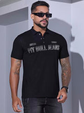 POLO MASCULINA PRETA PIT BULL JEANS MODERNA E ESTILOSA