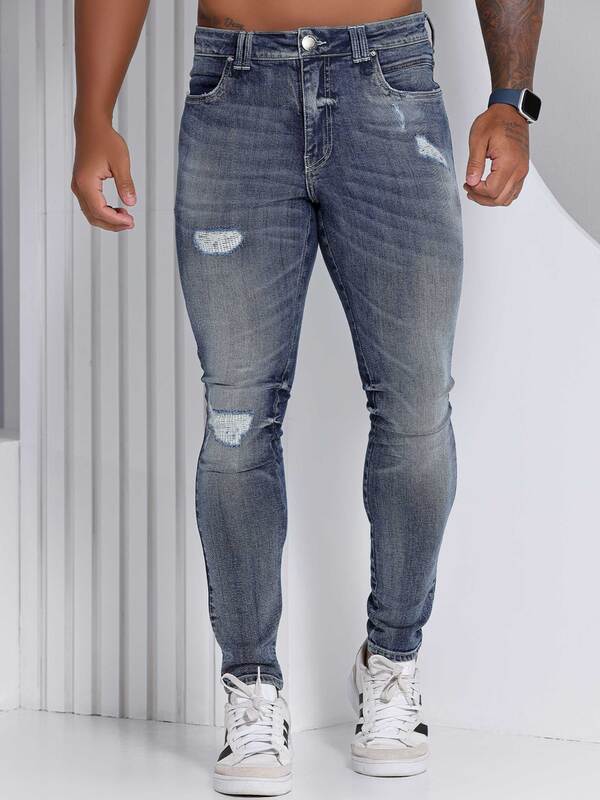 CALÇA MASCULINA PIT BULL JEANS COM LAVAGEM MODERNA E ESTILO URBANO