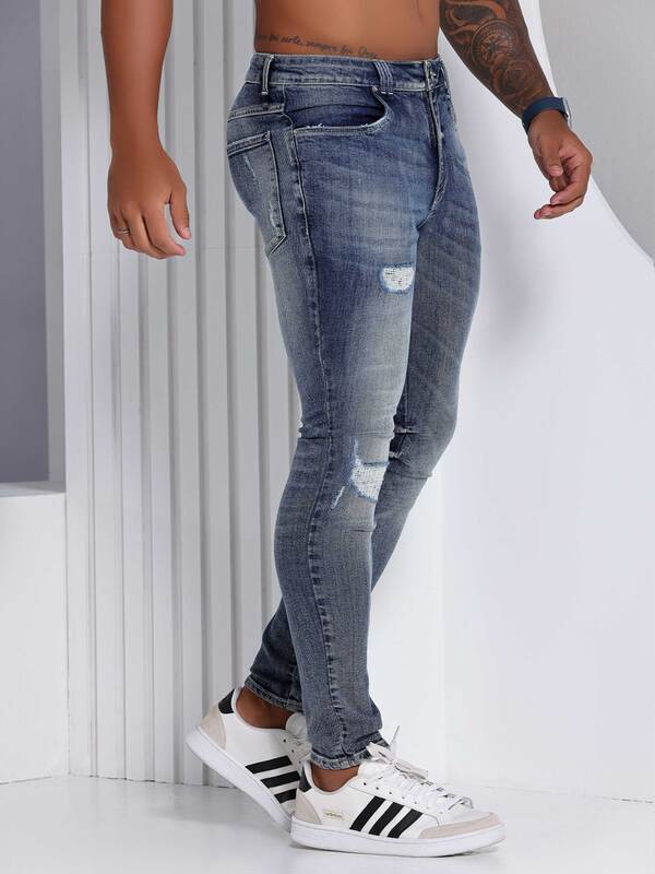 CALÇA MASCULINA PIT BULL JEANS COM LAVAGEM MODERNA E ESTILO URBANO